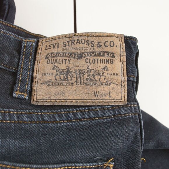 Levis LVC Orange Tab 606 Super Slim Dark Wash Raw Hem Jeans Sz 26 - Picture 9 of 13
